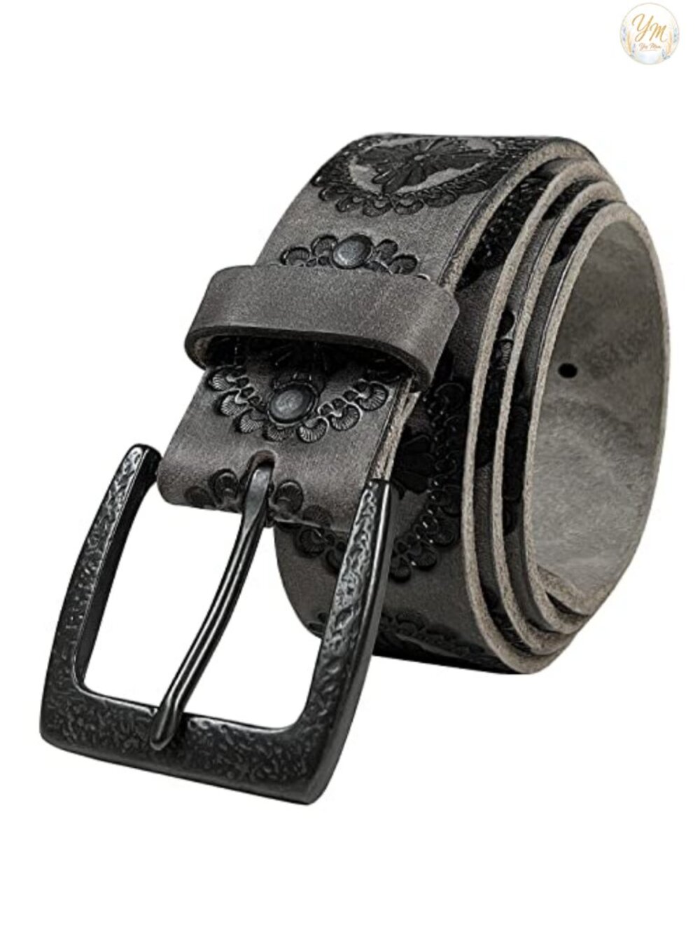 Western Tooled Full Grain Genuine Leather Belt Strap 1.5" Wide Interchangeable